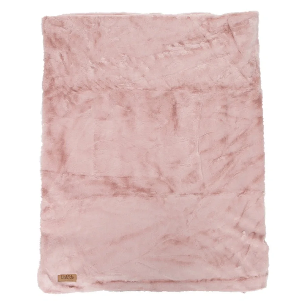 UNHIDE LIL MARSH - SMALL FAUX FUR BLANKET - ROSY BABY - THE ORIGINAL